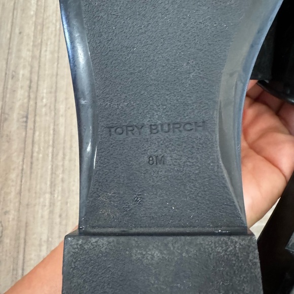 TORY BURCH Eleanor Jelly Slide Sandals In Black size 8 - Picture 12 of 13